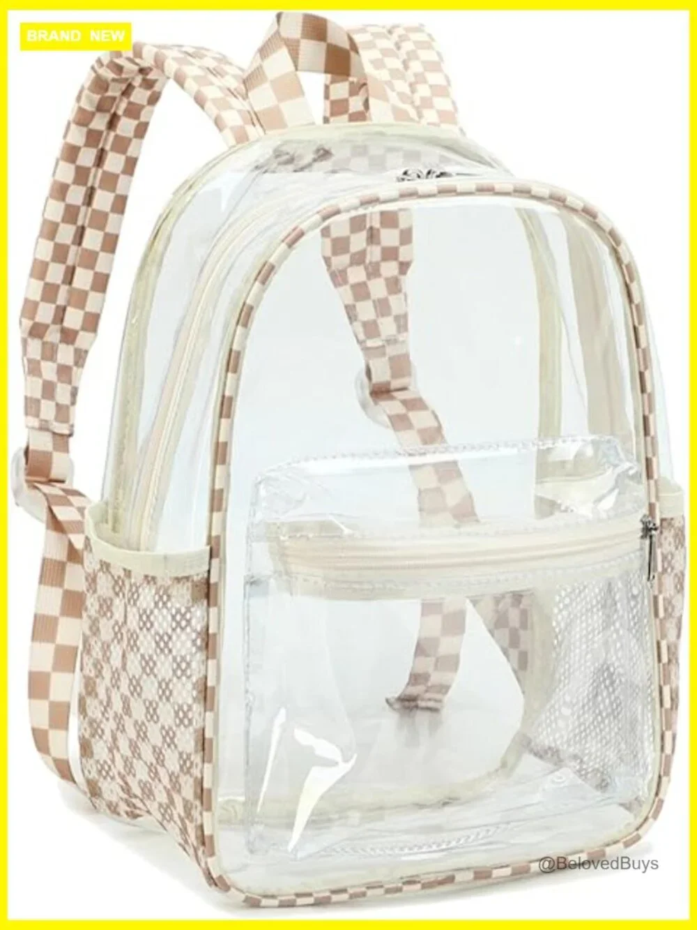 Clear Backpack for Stadium Events, Small Transparent Bag for Concert Work School